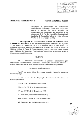 Instru&ccedil;&atilde;o Normativa N&ordm; 49