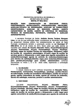 Edital n° 02/2014 – Sec. da Saúde