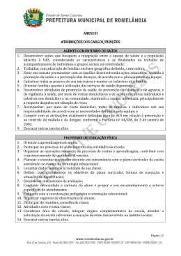 Anexo II - Atribui&ccedil;&otilde;es do Cargos/Fun&ccedil;&otilde;es