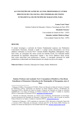 as concep&ccedil;&otilde;es de sa&uacute;de de alunos, professoras e livros