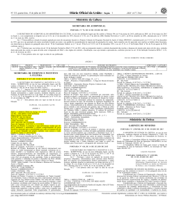 5 1 Minist&eacute;rio da Cultura Minist&eacute;rio da Defesa