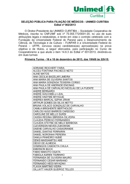 UNIMED CURITIBA Edital nº 002/2013 O Diretor - NC