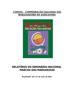 Relatório Seminario Nacional Preparação Marcha das Margaridas