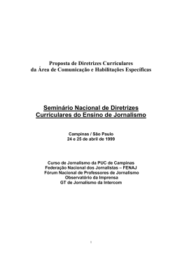 Semin&aacute;rio Nacional de Diretrizes Curriculares do Ensino de