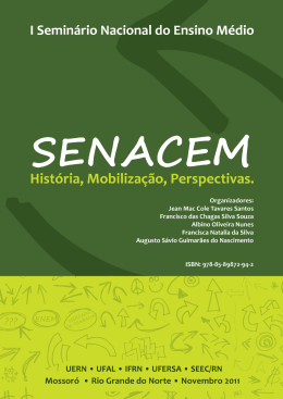 I Semin&aacute;rio Nacional do Ensino M&eacute;dio - Docentes
