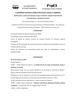 programa&ccedil;&atilde;o do II Semin&aacute;rio Nacional