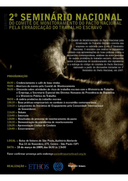 Segundo Seminario nacional do comite de monitoramento do