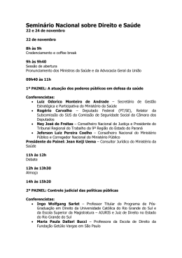 Seminário Nacional sobre Direito e Saúde