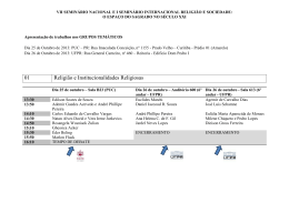 VII SEMIN&Aacute;RIO NACIONAL E I SEMIN&Aacute;RIO