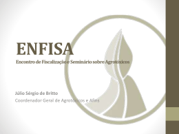 ENFISA Encontro de Fiscaliza&ccedil;&atilde;o e Semin&aacute;rio sobre Agrot&oacute;xicos