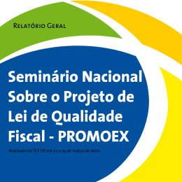 Semin&aacute;rio Nacional Sobre o Projeto de Lei de - TCE