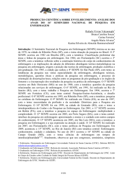 PRODUÇÃO CIENTÍFICA SOBRE