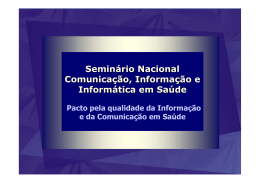 Seminário Nacional Comunicação, Informação e Informática em