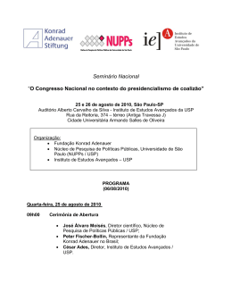 Seminário Nacional “O Congresso Nacional no contexto do
