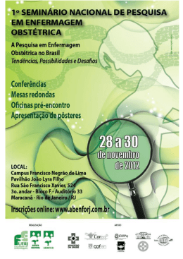 1° SEMINÁRIO NACIONAL DE PESQUISA EM ENFERMAGEM