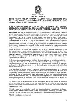 Edital (Rela&ccedil;&atilde;o de bens)