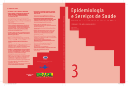 Epidemiologia e Servi&ccedil;os de Sa&uacute;de &ndash; Volume 21 &ndash; N&ordm; 3