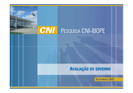 Apresentação Pesquisa CNI-IBOPE Avaliação do Governo Set 2012