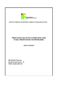Edital para professor temporário de Inglês set 2012 SRN