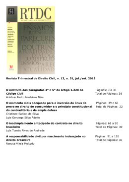 Revista Trimestral de Direito Civil, v. 13, n. 51, jul./set. 2012 O