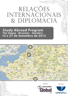 Univali – Relações Internacionais & Diplomacia set 2012