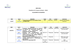 (Calend&aacute;rio_PPTB_10 set 2012) - Minist&eacute;rio das Rela&ccedil;&otilde;es Exteriores