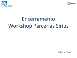 Encerramento Workshop Parcerias Sirius - LNLS