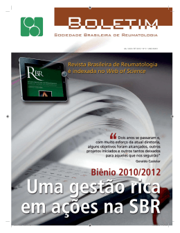 Jul/Set - Sociedade Brasileira de Reumatologia