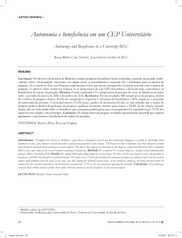 Autonomia e beneficência em um CEP Universitário