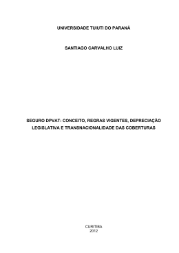 seguro dpvat conceito regras vigentes depreciacao - TCC On-line