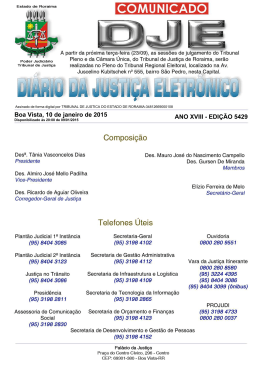 10 - Di&aacute;rio da Justi&ccedil;a Eletr&ocirc;nico - TJRR