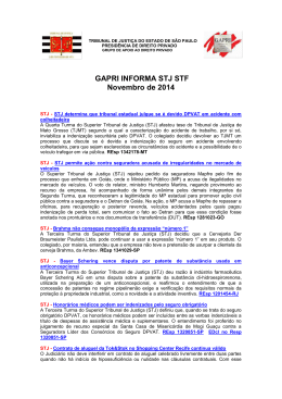 GAPRI INFORMA STJ STF Novembro de 2014