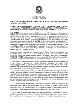 Edital - Justi&ccedil;a Federal