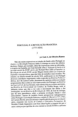 PORTUGAL E A REVOLU&Ccedil;&Atilde;O FRANCESA (1777