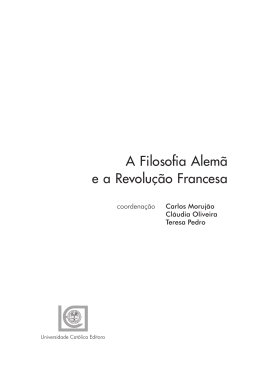 A Filosofia Alemã e a Revolução Francesa