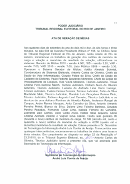 PODER JUDICIARIO TRIBUNAL REGIONAL ELEITORAL - TRE-RJ