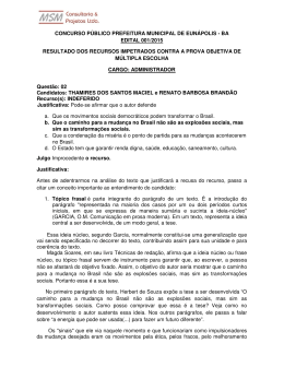 Resposta aos recursos de gabarito