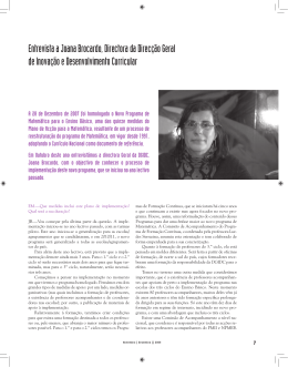Entrevista a Joana Brocardo, Directora da Direcção Geral de