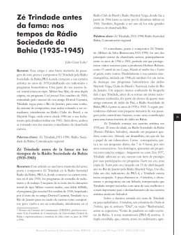 Zé Trindade antes da fama: nos tempos da Rádio Sociedade da Bahia