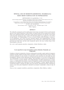 &ldquo;Uso da superf&iacute;cie do corpo de hospedeiros roedores