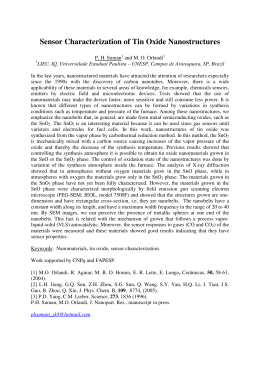 Sensor Characterization of Tin Oxide Nanostructures