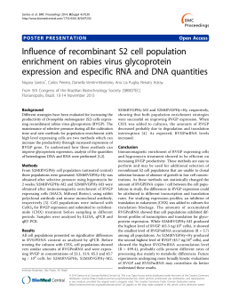 Influence of recombinant S2 cell population
