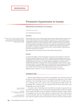 Permissive hypotension in trauma - RMMG