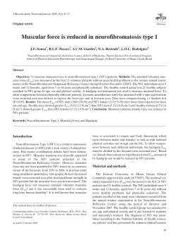 Muscular force is reduced in neurofibromatosis type 1