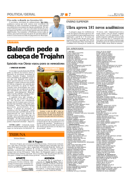 C&Acirc;MARA Balardin pede a cabe&ccedil;a de Trojahn