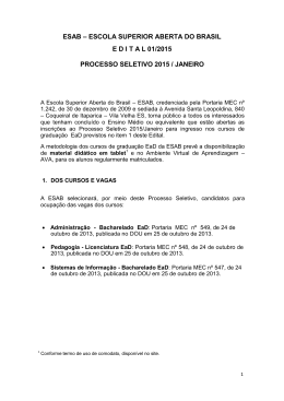 escola superior aberta do brasil edital 01/2015 processo