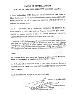 l EDITAL DE RETIFICAÇÃO AO EDITAL DE PROCESSO