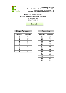 Gabarito - integrado EDITAL 69.2014