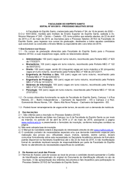 Leia o Edital do Candidato. - Faculdade Multivix | Cachoeiro de
