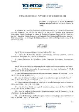 edital pró-reitoria pd nº 01 - processo seletivo 2015